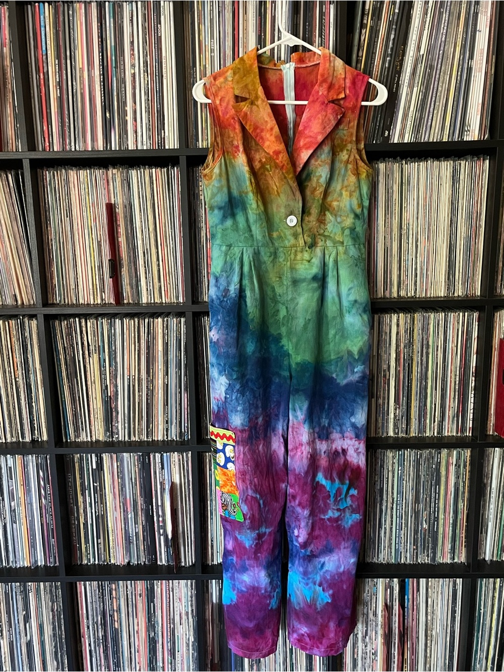 Rainbow Ice Dyed Partytime Suit with patchwork pocket for PHISH Festival 🌈⭕️🎉 - Picture 5 of 10